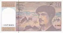 Francia 20 Francs - Debussy - Serial J.062 - 1997 - UNC - P.151