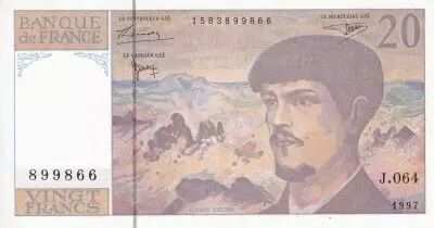 Francia 20 Francs - Debussy - Serial J.064 - 1997 - UNC - P.151