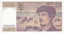 Francia 20 Francs - Debussy - Serial O.007 - 1981 - XF - P.151