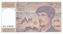 Francia 20 Francs - Debussy - Serial O.036 - 1992 - UNC - P.151