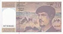 Francia 20 Francs - Debussy - Serial O.047 - 1995 - UNC - P.151