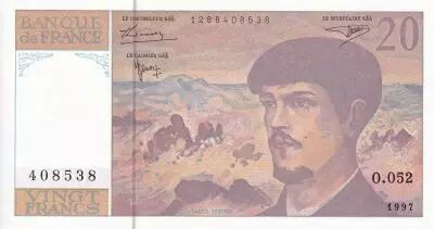 Francia 20 Francs - Debussy - Serial O.052 - 1997 - UNC - P.151