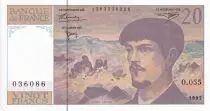 Francia 20 Francs - Debussy - Serial O.055 - 1997 - UNC - P.151
