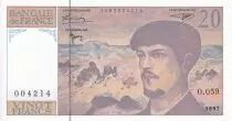 Francia 20 Francs - Debussy - Serial O.059 - 1997 - UNC - P.151