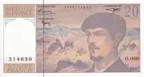 Francia 20 Francs - Debussy - Serial O.060 - 1997 - UNC - P.151