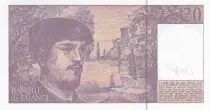 Francia 20 Francs - Debussy - Sign Vigier - 1993 - Serial J.044 - P.151