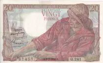 Francia 20 Francs - Fisher -  09-02-1950 - Serial Q.241 - P.100
