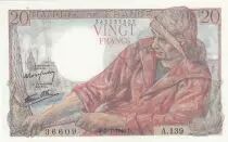 Francia 20 Francs - Fisher - 05-07-1945 - Serial A.139
