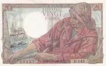 Francia 20 Francs - Fisher - 05-07-1945 - Serial D.143 - P.100