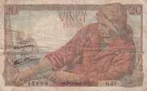 Francia 20 Francs - Fisher - 05-11-1942 - Serial O.57 - P.100