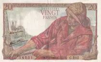 Francia 20 Francs - Fisher - 07-10-1943 - Serial  C.105 - P.100