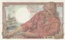 Francia 20 Francs - Fisher - 09-01-1947 - Serial  M.159