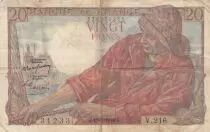 Francia 20 Francs - Fisher - 10-03-1949 - Serial V.216 - P.100