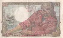 Francia 20 Francs - Fisher - 19-05-1949 - Serial O.218 - P.100