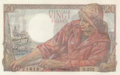 Francia 20 Francs - Fisherman - 03-11-1949 - S�rie O.232