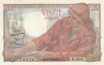 Francia 20 Francs - fisherman - 10-03-1949 - Serial K.202