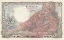 Francia 20 Francs - fisherman - 10-03-1949 - Serial Q.199