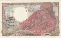 Francia 20 Francs - fisherman - 10-03-1949 - Serial Y.210