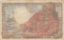 Francia 20 Francs - Fisherman - 10-03-1949 - Series D.208