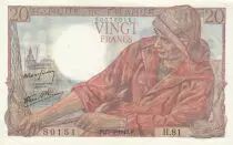 Francia 20 Francs - fisherman - 15-04-1943 - Serial H.81