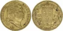 Francia 20 Francs - Louis XVIII - Buste nu - 1824 Q Perpignan