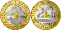 Francia 20 Francs - Mont Saint-Michel - 2000 - BU