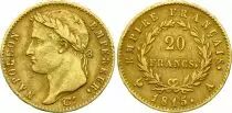 Francia 20 Francs - Napol&eacute;on I - 100 Jours  - 1815 A Paris  Or