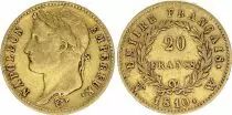 Francia 20 Francs - Napol�on I - T�te laur�e - 1810 - W Lille - Or