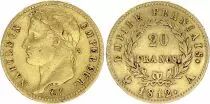 Francia 20 Francs - Napol�on I - T�te laur�e - 1812 - A Paris - Or