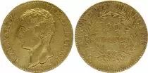 Francia 20 Francs - Napol&eacute;on I - T&ecirc;te laur&eacute;e - 1813 - W Lille - Or