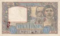 Francia 20 Francs - Science and Industry - 04-12-1941 - Serial L.6701 - P.92