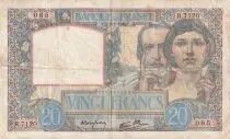 Francia 20 Francs - Science and industry - 08-01-1942 - Serial R.7120 - P.92