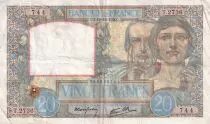 Francia 20 Francs - Science and Industry - 19-12-1940 - Serial T.2736 - P.92
