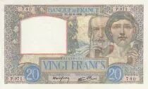 Francia 20 Francs - Science and Labour - 22-08-1940 - Serial P.971