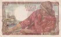 Francia 20 Francs - Sheperd - 07-10-1943 - Serial K.100 - VF+ - P.100c