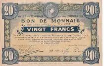Francia 20 Francs - Ville -  Roubaix-Tourcoing  - 15-12-1917 -  13&eacute;me S&eacute;rie - R7036