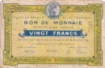 Francia 20 Francs - Ville -  Roubaix-Tourcoing - 4&eacute;me S&eacute;rie - 4173
