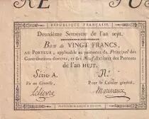 Francia 20 Francs An 8 - Bon au porteur - Serial A - 17-11-1799