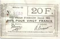 Francia 20 Francs Aniche Autre papier