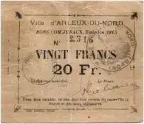 Francia 20 Francs Arleux City - 1915