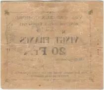 Francia 20 Francs Arleux City - 1915