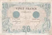 Francia 20 Francs Black - 08-07-1874 - Serial R.28
