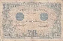 Francia 20 Francs Blue - 05-12-1912 Serial V.3324