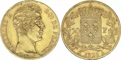 Francia 20 Francs Charles X - 1828 A - Gold
