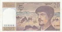 Francia 20 Francs Debussy - 1980 - Serial S.005