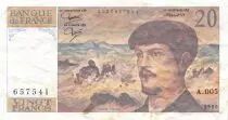 Francia 20 Francs Debussy - 1980 Serial A.005 - F