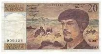 Francia 20 Francs Debussy - 1981 - Serial W.007 - Rare - Fay.66.02w7