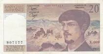 Francia 20 Francs Debussy - 1982 - Serial X.009