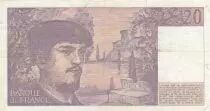 Francia 20 Francs Debussy - 1982 - Serial X.009