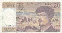 Francia 20 Francs Debussy - 1985 - Serial J.015